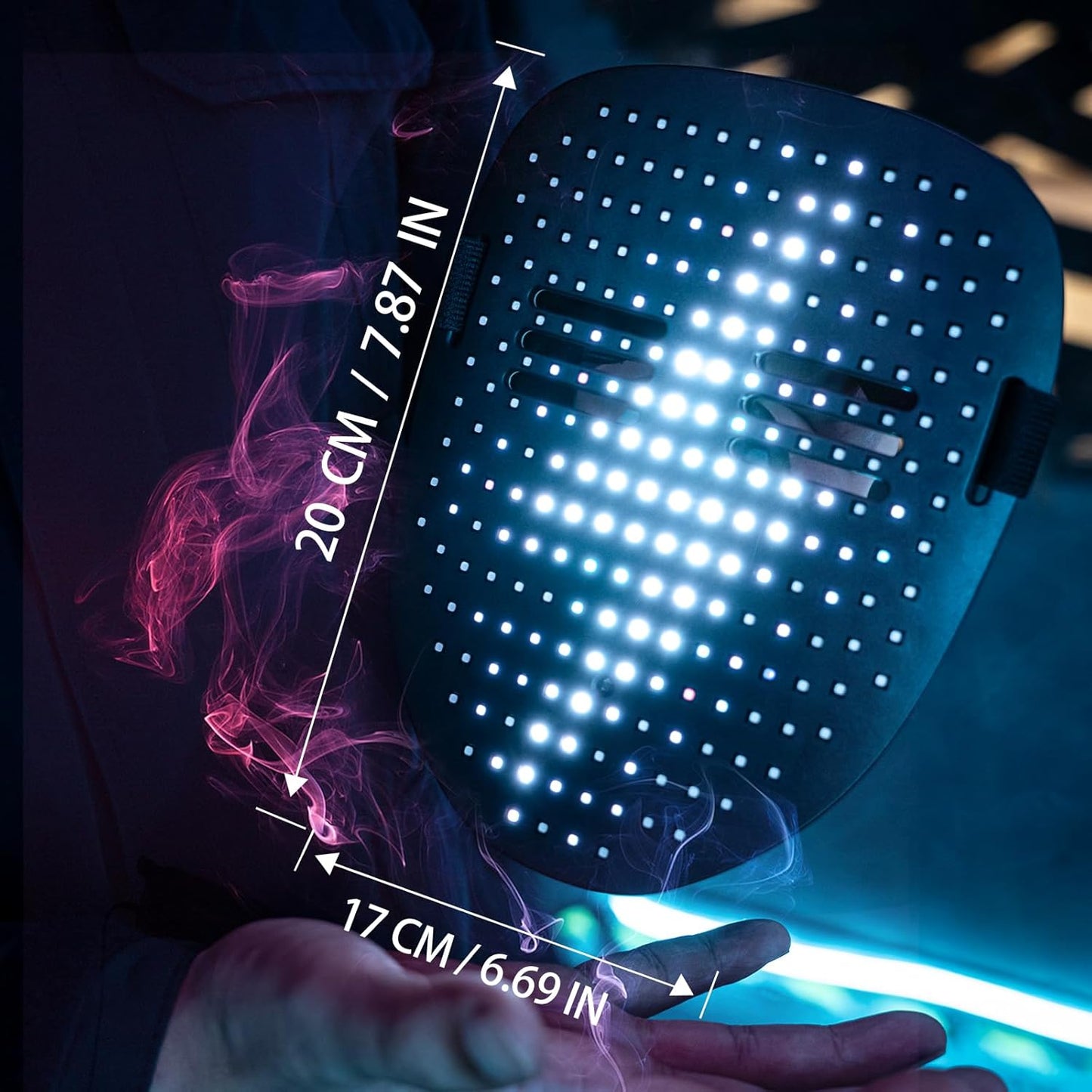 Gesture-Activated LED Face Mask