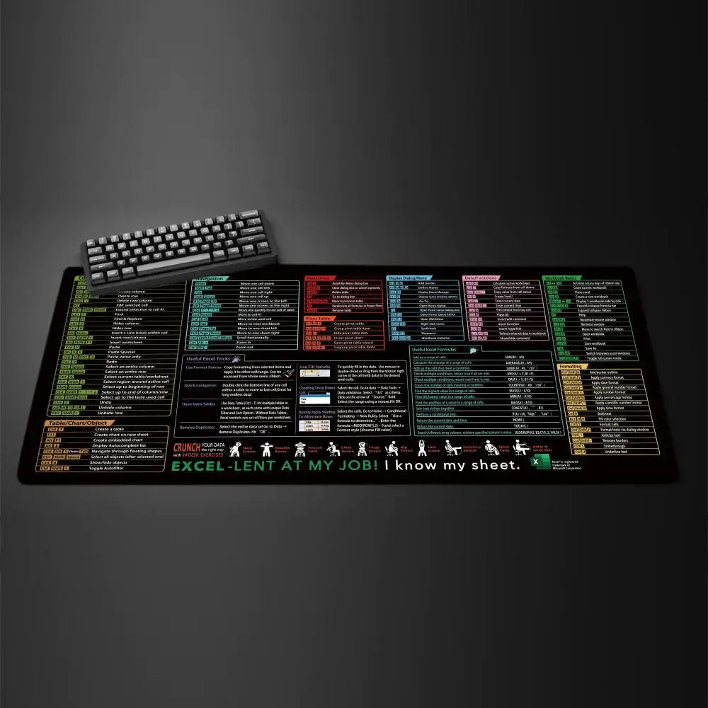 Excel Shortcut Mouse Pad