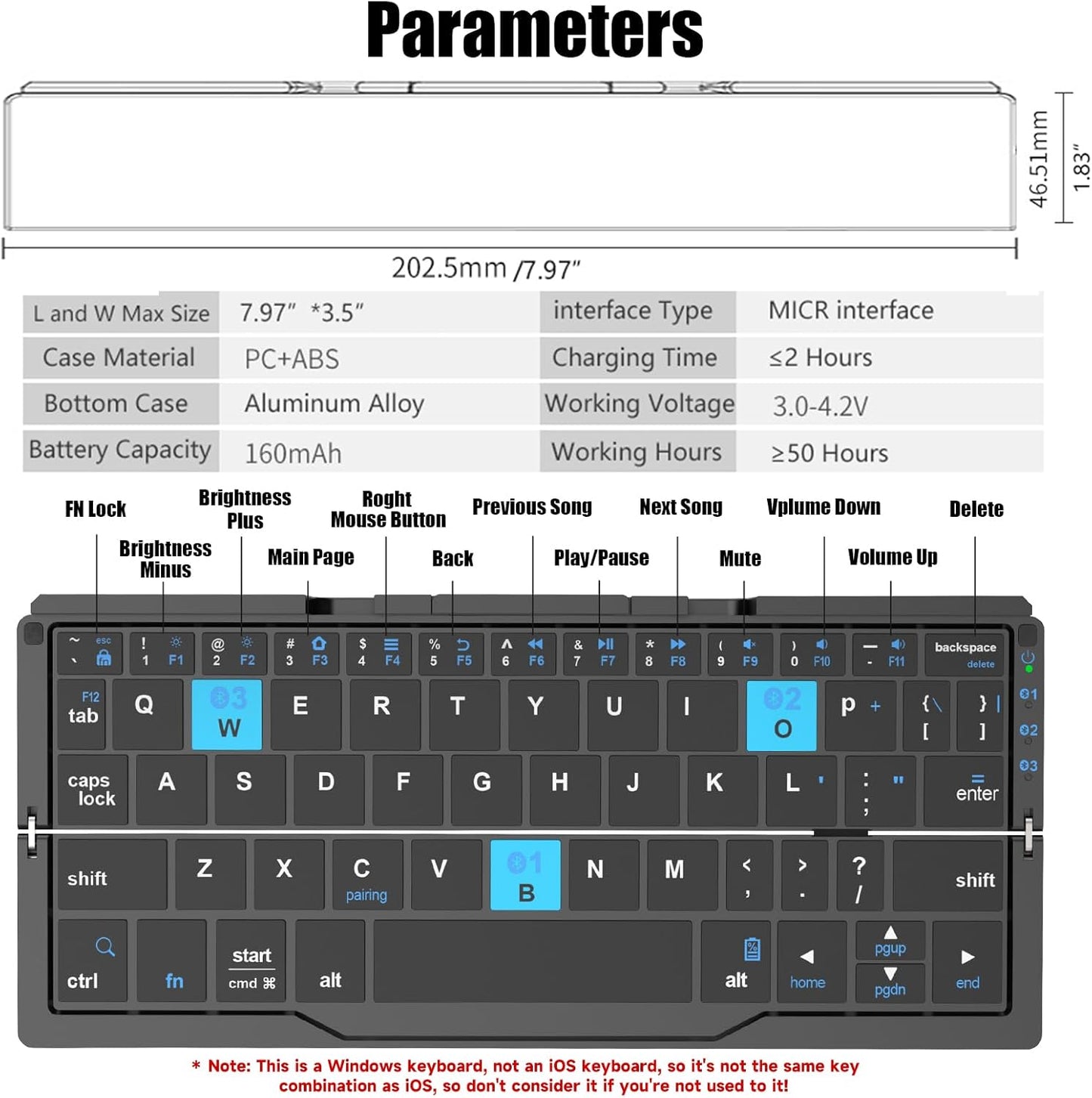 Pocket-Sized Bluetooth Keyboard