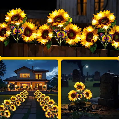 Solar Sunflower Garden Lights