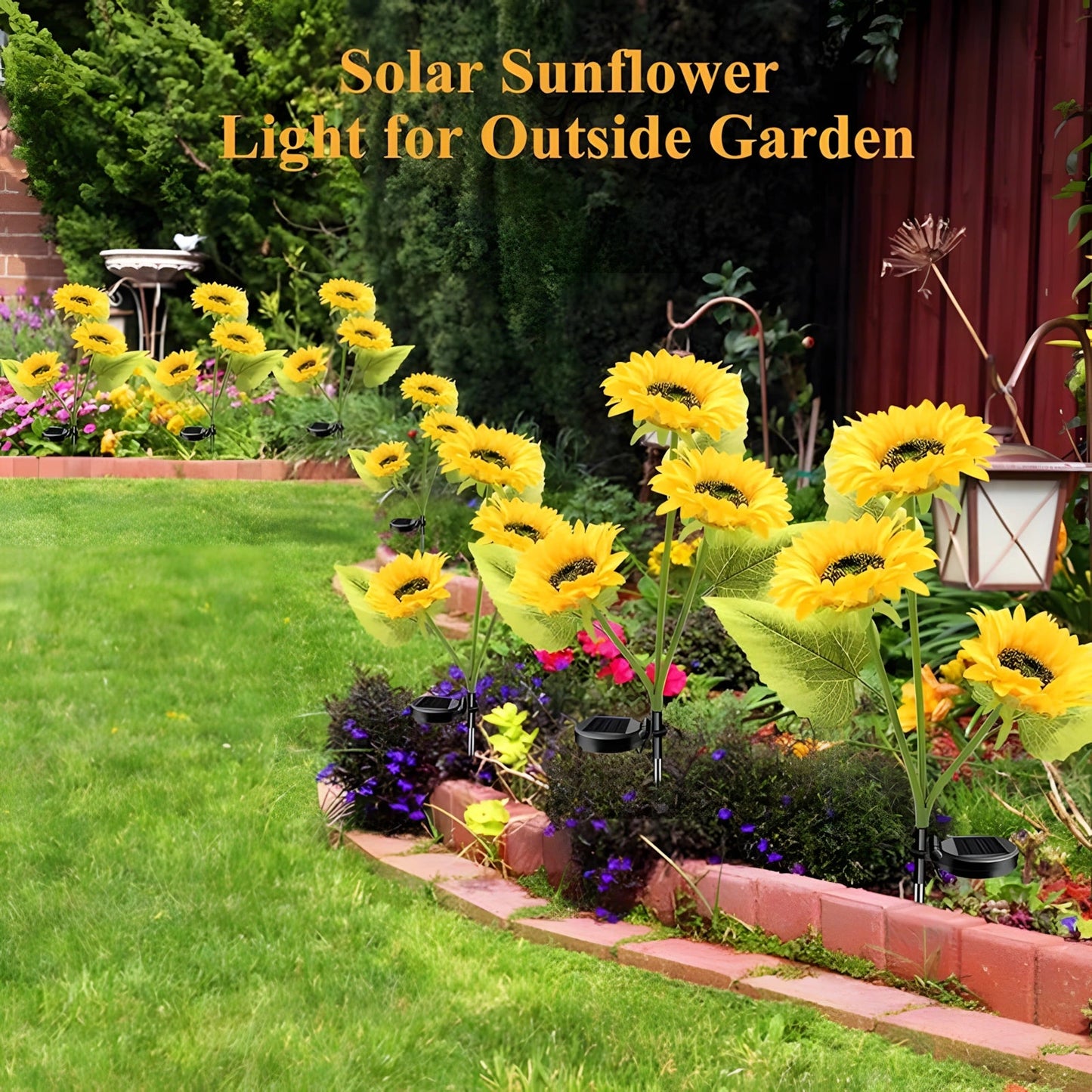 Solar Sunflower Garden Lights