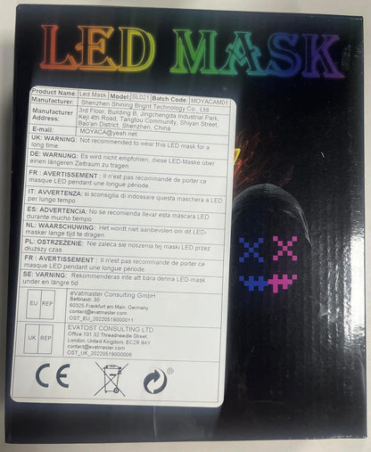 Gesture-Activated LED Face Mask